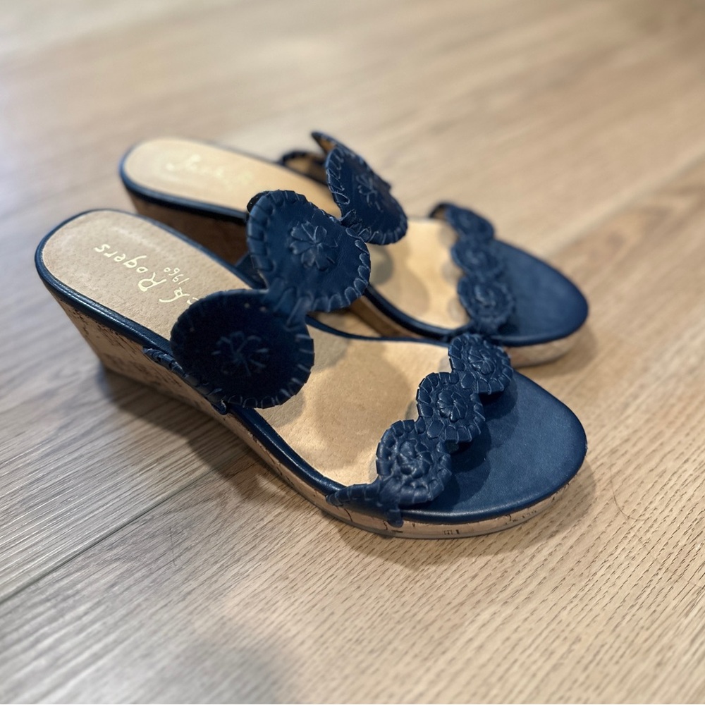 Jack Rogers Lauren mid wedge cork bottom brand new!